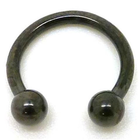Circular barbel acero negro