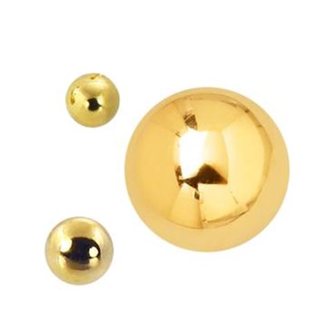Bola acero anodizado oro