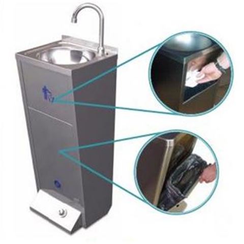 Hand Sink with Paper Bin