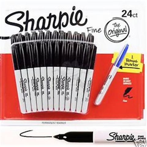 Kit 24 Marcadores negros SHARPIE