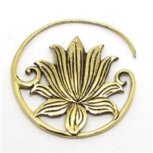 Brass EarRing LOTUS FLOWER