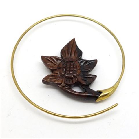 Brass EarRing LEAF