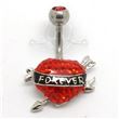 FOREVER Heart Belly Ring