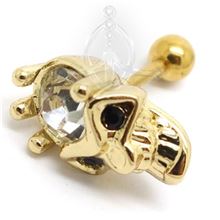 Barbell GOLD SKULL Tragus
