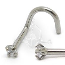 Titanium Nostril 4-prong Jewel