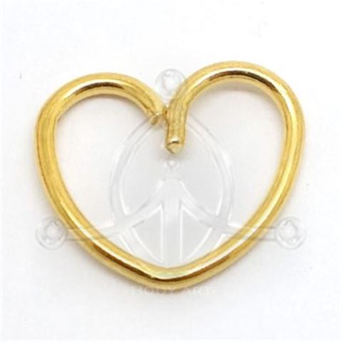GOLD Clip-On Ring HEART