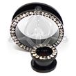 Black Threaded & Jeweled Flesh Tunnel (2)