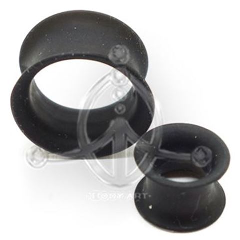 Silicone Flesh Tunnel. BLACK