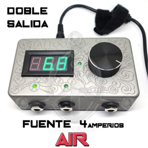 Fuente de aluminio grabado