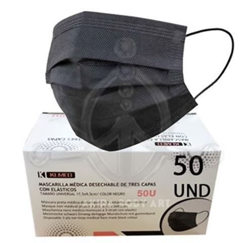 Black 3-layer disposable Mask