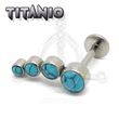 Tragus rosca interna G23 azulita turquesa.