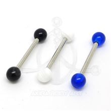 Surgical Steel Barbell with balls in polyester