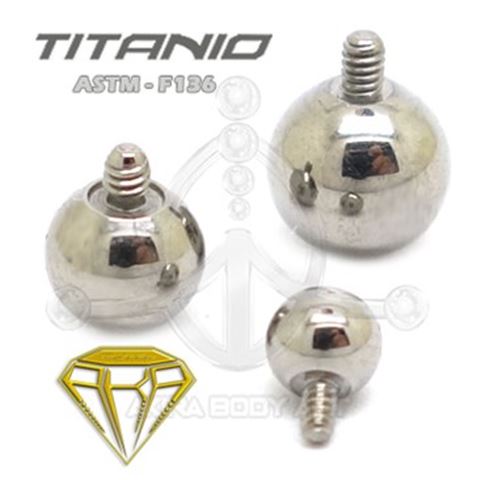 Titanium Ball. Internal thread