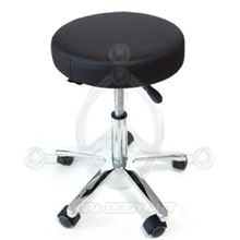 Black leatherette stool