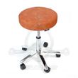 Stool made of Brown Leatherette