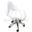WHITE Stool with Backrest