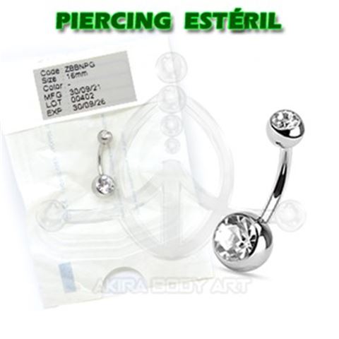 Double-jewelled Belly Bar (STERILE)