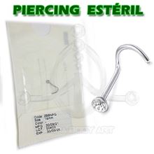 Nostril en acero 316L con Joya (ESTERIL)