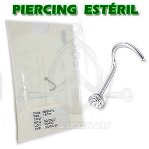Nose Stud with jewel (STERILE)
