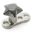 Titanium Dermal Anchor with black star