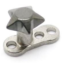 Titanium Dermal Anchor with black star