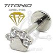 Labret titanio ROSCA INTERNA - HUELLA