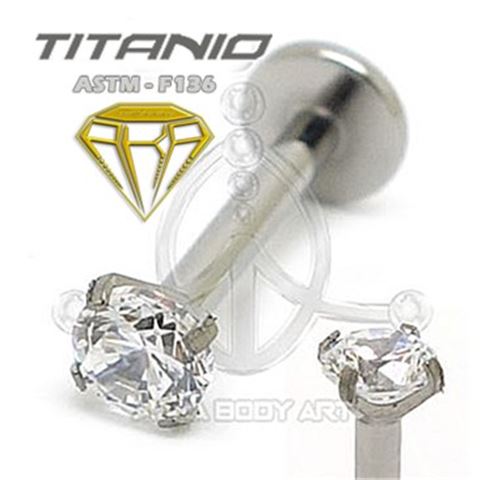 Labret  titanio ROSCA INTERNA - JOYA