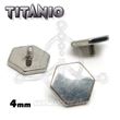 Titanium replacement INTERNAL THREAD - Hexagon