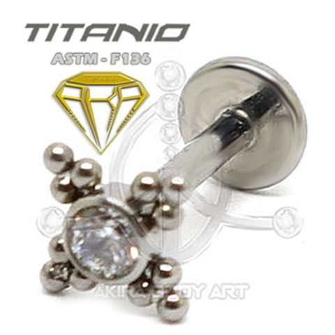 Labret titanio ROSCA INTERNA – Joya Bolas