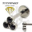 Titanium Labret INTERNAL THREAD – Black Jewelry