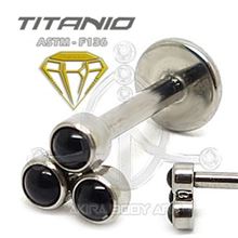 Titanium Labret INTERNAL THREAD – Black Jewelry