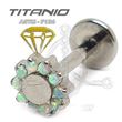 Titanium Labret INTERNAL THREAD - Opal Flower
