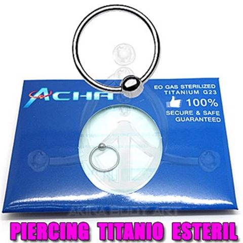 BCR Titanium ring with a ball (STERILE)