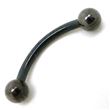 Black steel Micro-curved barbell