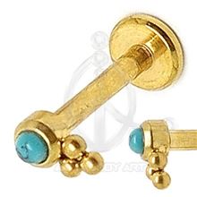 Labret Opalo con 3 Bolas (Rosca interna)