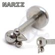 Labret Triangle Balls and Spike (Internal Thread)