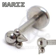 Labret Triangle Balls and Spike (Internal Thread)