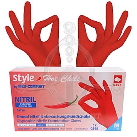 RED Nitrile Gloves
