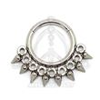 Jeweled Spikes Segmented Hoop