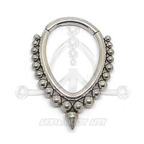 Jeweled Spikes Segmented Hoop