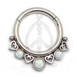 Hearts and Opals Segmented Hoop