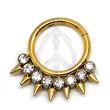 Jeweled Spikes Segmented Hoop