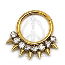 Jeweled Spikes Segmented Hoop