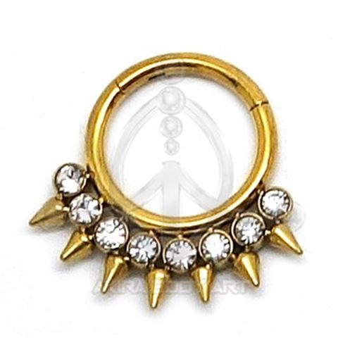 Jeweled Spikes Segmented Hoop