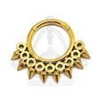 Jeweled Spikes Segmented Hoop