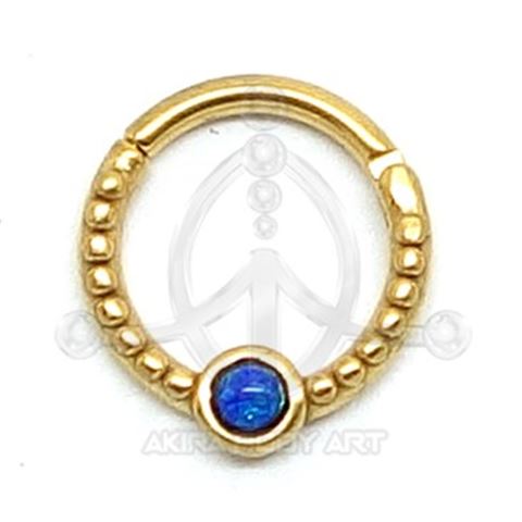 Segmented hoop with BCR shape - BLUE OPAL