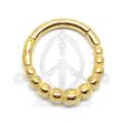 Segmented hoop with carved balls - GOLDEN