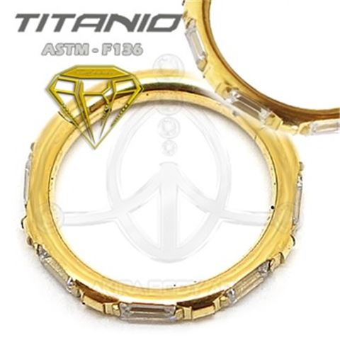 Segmented hoop 5 jewels - GOLD