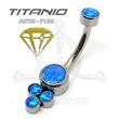 Navel 5 blue opals