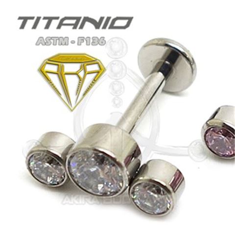 Labret Titanio 3 joyas